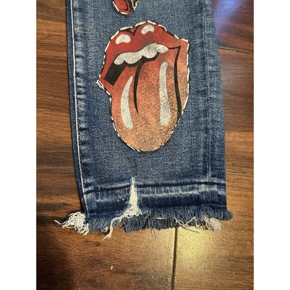 Jag High Rise Women’s Cropped Custom Rolling Stone Jeans Raw Hem,distressed Sz8 - Picture 5 of 11